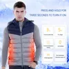 USB Smart Heating Vest Coat Men Solid Color Matching Hooded Men's Electric Casual Vest Winter Heating Clothes Chalecos