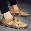 2020 New Sandalia Männlich Freizeit Sandalen Flip Flops Schuhe PU-Leder Männer Professionelle Sommer Fahrradschuhe Hausschuhe im Freien