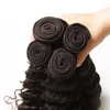 50% de réduction sur les cheveux vierges brésiliens Bundle offres vague profonde cheveux humains tisse 4pcs / lot brésilien en gros armure naturelle