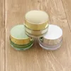 Shiny Acrylic Plastic Bottle Cream Jar 5g 10g 15g 30g for Cosmetic Packaging Containers Gold White