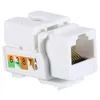 Freeshipping 50 sztuk Plastikowy Biały Generic Cat6 RJ45 Jack Punch-Down Stable Moduł Ethernet Moduł