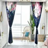 мода цветочные шторы 3d занавес пользовательские персонализированные масляная живопись стиль завод роскошные затенение шторы