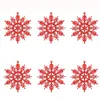 6pc Christmas Decoration Snowflakes 10cm Classic Snowflake Ornaments Christmas Tree Hanging new year Home Decor #4n14