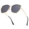 Top quality Women's Men's Round Sunglasses men's women's clothing brand designer retro fashion gold frame sunglasses transparent ocean lens