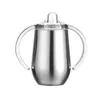 Gobelets à œufs Tasse Sippy Poignée Bouteille d'eau Tasses isolées sous vide Alimentation en forme de U Gobelet à lait d'allaitement Anti-fuite Voyage Vin Thermos LSK04