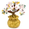 6.7 inch hoge mini kristal geld boom bonsai stijl rijkdom geluk feng shui breng rijkdom geluk home decor verjaardagscadeau decoratieve beeldjes