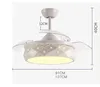 Haute qualité moderne luxe ventilateur lumières feuille Led ventilateurs de plafond blanc 110 v 220 v sans fil contrôle ventilateur de plafond lumière 42 pouces MYY