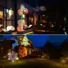 12 슬라이드 패턴 방수 레이저 프로젝터 라이트 홀리데이 크리스마스 야외 눈송이 조경 가든 램프 조경 조명