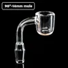 4mm dikke platte top quartz banger nagel 10mm 14mm 18mm mannelijke / vrouwelijke gepolijste gezamenlijke platte kom voor glazen bong dab rigs waterpijp