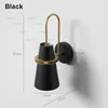 Macaron Color Iron Shade Wall Lamp Horn Shape Trumpt Sconce Nordic Style Bedside Aisle Hotel Restaurant Light Black Blue White Three Colors