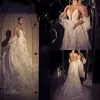 Elihav Sasson 2019 Abiti da sposa con spalle scoperte Perline di pizzo Cappella senza schienale Abiti da sposa Taglie forti Abito da sposa da spiaggia robe de mari￩e