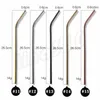 Stainless Steel Pure Colors Straw Suit Portable Reusable Straws environmental protection Beverage coffee milk tea straw T9I00111