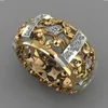 Groothandel-design merk holle bloem patroon vinger ringen voor mannen vrouwen luxe zilver goud twee tonen gevulde CZ trouwringen