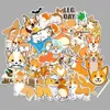 50 stks/zak Skateboard Stickers Corgi Shiba Inu Voor Auto Laptop Pad Fiets Motorfiets PS4 Telefoon Bagage Decal Pvc gitaar Helm Cup Stickers