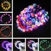 LED تضيء زهرة ولي اللمعان أكاليل الزهور رئيس الفرقة المشابك رئيس هوب الجنية الشعر Hairband و Headwears الزفاف Chirstmas ديكور حزب C102901