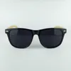 Wood Sunglasses Black Frame Bamboo Temples Hand Made Vintage Men Sun Glasses Traveller Style 4 Colors