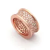 Titanium stalen kleine taille ring vol diamanten ster luxe ring rose goud mannen en vrouwen kleine taille ring