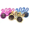 2020 Zahlen Foto Prop Brille Flash Pulver Kunststoff Neujahr Brillen Erwachsene Kinder Brillen für Partydekorationen 3style RRA2564