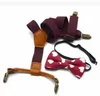 Kids Suspenders Bow Sets Baby Elastic Y-back Braces Boys Genttleman Boutique Suspenders Print Bowtie Girls Suspenders Accessories D259