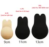 10pairs Mulheres Push Up Bra Orelhas de coelho auto-adesivo sutiã de silicone Capuz Adesivos elevador do peito invisível Strapless Blackless Bra Pad