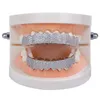 Hiphop grillz tänder mode kropp smycken kubik zirkonium is ut guld grillz tandgrillar 64980104658037