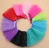 Nyfödd spädbarn tutu kjolar mode net garn sequin stjärnor baby girls prinsessan kjol halloween kostym 11 färger barn spets kjol 30pcs