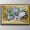 Lilac hat home decor paintings ,Handmade Cross Stitch Craft Tools Embroidery Needlework sets counted print on canvas DMC 14CT /11CT