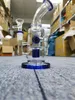 9Inches Blue Inline and Egg Perc Perclator Glass Bong Hookahs for Water Pipes with 14mm Male Bowl