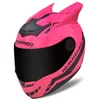 خوذة دراجة نارية Malushen Full Face Pink Color235R
