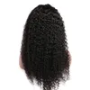 Brasilianische vorgepftete lockige Welle 360 ​​Grad Schweizer Spitze Frontal Human Hair Perücken mit natürlichem Haaransatz Jungfrau Peruaner