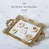 Wholesale-Vintage decoration cake tray gold mirror glass cupcake plate perfume holder mirrored makeup tray wedding party home craft