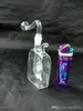 Piatto una varietà di accessori per bong in vetro narghilè ﾠ, pipe in vetro colorato mini multi-colori Hand Pipes Best Spoon glas