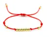 Gratis Ship 20st Lucky Red Black Rope Strings Tråd Braid Armband För Män Kvinnor Lucky Pulseras Lovers Presenter