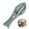 Fish Skin Brush Scraping Fishing Scale Brush Graters Fast Remove Fish knife Cleaning Peeler Scaler Scraper Green2567