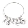 Großhandel 18 mm Snap-Schmuck Herz-Charm-Armbänder Damen-Armband Verstellbarer Armreif Snap-Armband Valentinstagsgeschenke Folgen Sie Ihrem Herzen