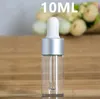 1400 stcs/lot mini Clear Glass Essentiële olietransels Flessen Refilleerbare lege Eye Druppper Parfum Cosmetische vloeistofmonsterflacons