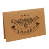 Blank Dank u Papierkaarten Opmerking Enveloppen Groet Bruiloft Party Receptie Crafts Flower Shop Gift Card QW9753
