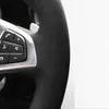 DIY Car Steering Wheel Cover Carbon Fibre White Leather for Tesla Model S Model X3134