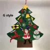 DIY Fieltro Árbol de Navidad Con Adornos Regalos de Navidad Año Nuevo Puerta Colgante de Pared Decoración de Navidad Niños Accesorios Manuales 7 estilo WX9-1588