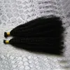 Bulto rizado mongol del cabello humano del pelo 2PCS del bulto del bulto para trenzar el pelo negro natural 200g