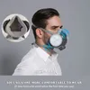 Cappellini da ciclismo 2023 Respiratore antipolvere di alta qualità con doppio filtro Mezza faccia per carpentiere Minatore Lucidatura a prova di polvere