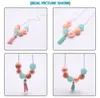 Newest Girls Beads Necklace Fashion Child Tassel Pendants Chain Necklace Kids Toddler Chunky Bubblegum Necklace Jewelry