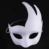 500pcs Best DIY Mask Hand Painted Halloween White Face Mask Zorro Crown Butterfly Blank Paper Mask Masquerade Party Cosplay Masks SN2279