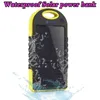 Hot 5000MAH Solar Power Bank Wodoodporna wstrząsy Dustoodporny Przenośny Słoneczny PowerBank Zewnętrzna bateria do telefonu komórkowego iPhone