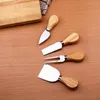 4 Pcs Set Cheese Knives with Wood Handle Steel Stainless Cheese Slicer Cheese Cutter Kitchen Knives LX7099
