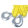 4 Meters Car Tow Cable Emergency Trailer Rope Towing Strap Rope With 2 AntiSlip Hooks Eagle hook Uhook4025521