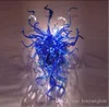Julförsäljning Sea Blue Twists Handblåst lampa Sconce Fancy Glass Handkors Art Wall Lamps