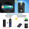 Nova Solar Powered LED recarregável Camping Lanterna portátil dobrável luz lanterna dobrável luz Tent Household Chama Lamp Flashlight