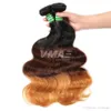 VMAe Ombre Malaysian Virgin Hair Body Wave 3pcs Malaysian Body Wave 3 Toned Ombre 1B 4 27 30 Blond Human Hair Weave Bundlar