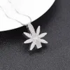 IJD9992 Maple Leaf Silver Tone rostfritt stål Kremation Pendant Funeral Urn Askhållare Keepsakesmycken för mänskligt djur254x